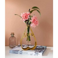 Heart Shape Gold Glass Tube